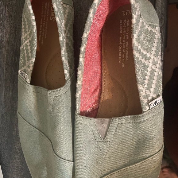 Toms Shoes - Light green size 11 Toms. Some wear but good condition.